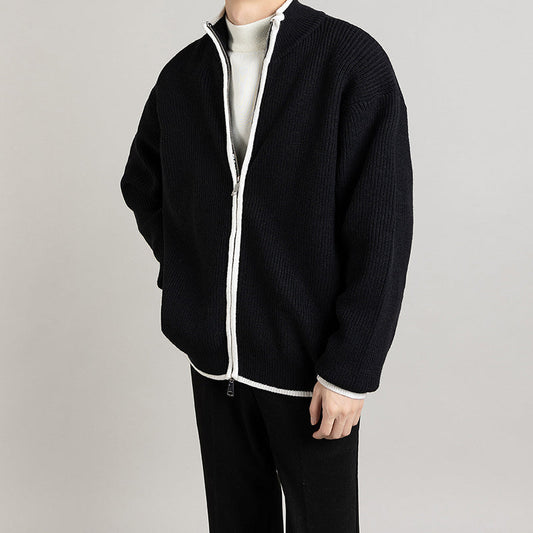Chaqueta Cardigán Holgada de Poliéster para Hombre | Ideal para Otoño y Primavera