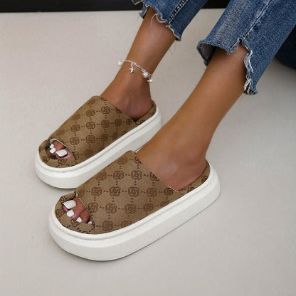 Pantuflas de Tela de Algodón Transpirable con Suela Gruesa | Ideales para Todas las Estaciones