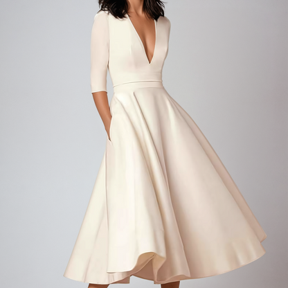 Vestido Vintage de los Años 60 con Falda Acampanada | Ideal para Primavera y Otoño