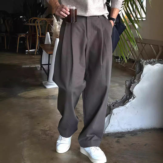 Pantalones de Traje Holgados para Hombre – Ideales para Primavera y Otoño