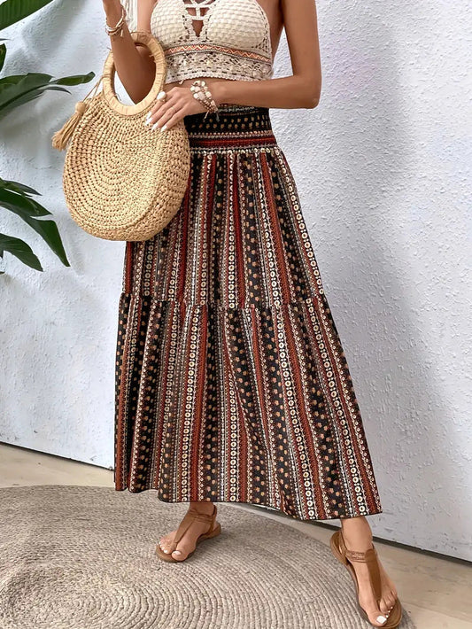 Falda A-Line de Chifón con Estampado Floral | Ideal para el Verano