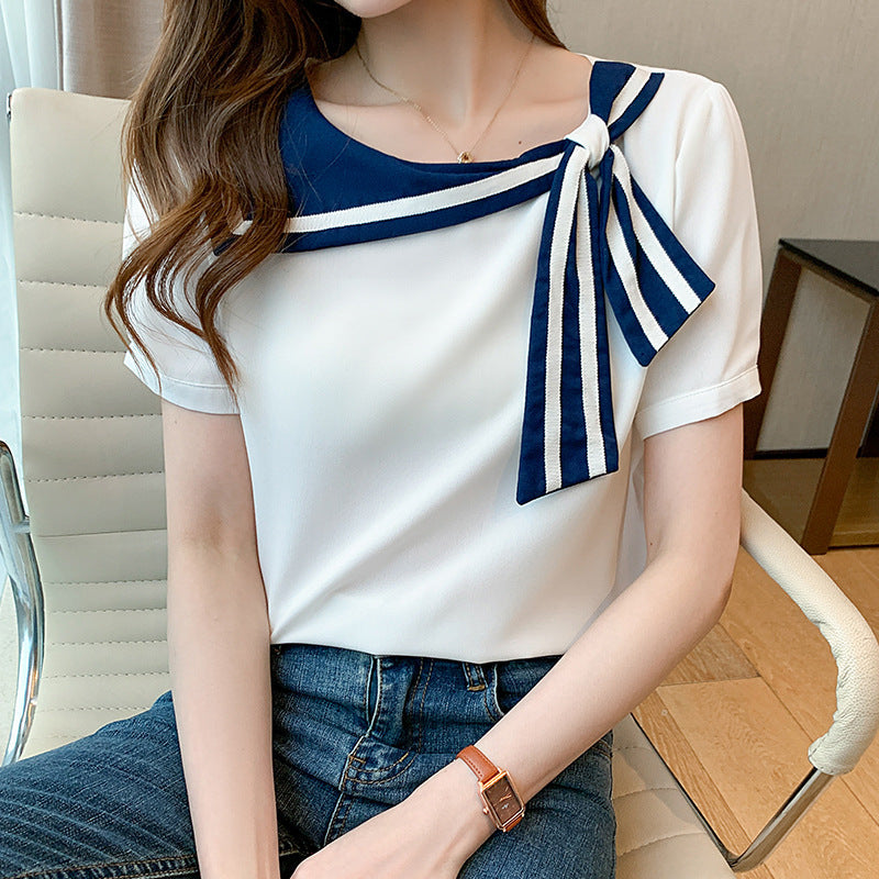 Blusa de Chifón con Lazo y Manga Larga | Ideal para Primavera