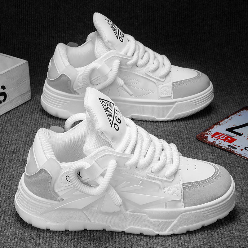 Zapatillas Hombre de Suela Gruesa con Parte Superior de Cuero Sintético | Ideales para Primavera, Verano y Otoño