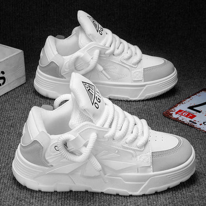 Zapatillas Hombre de Suela Gruesa con Parte Superior de Cuero Sintético | Ideales para Primavera, Verano y Otoño