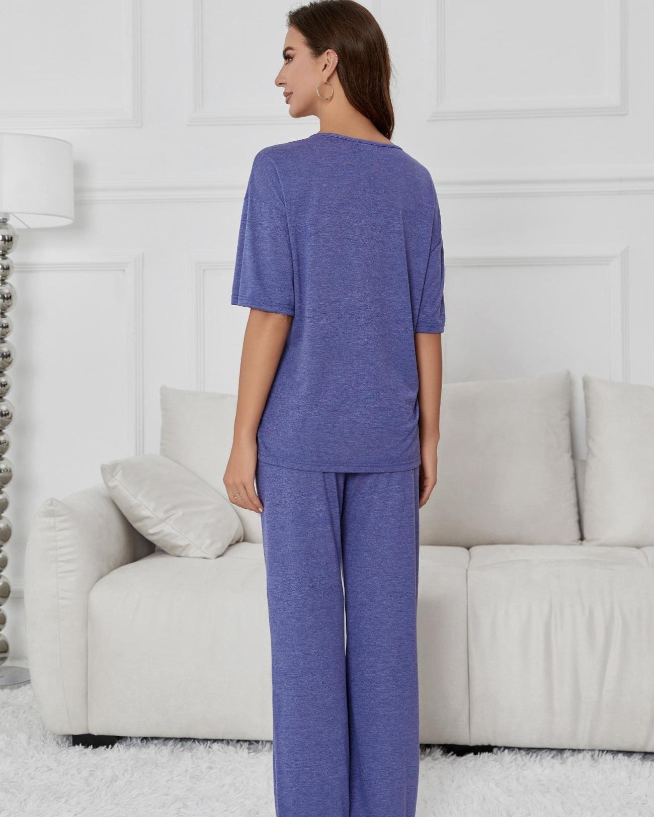 Conjunto de Pijama de Manga Corta con Pantalones | Ideal para Primavera y Verano