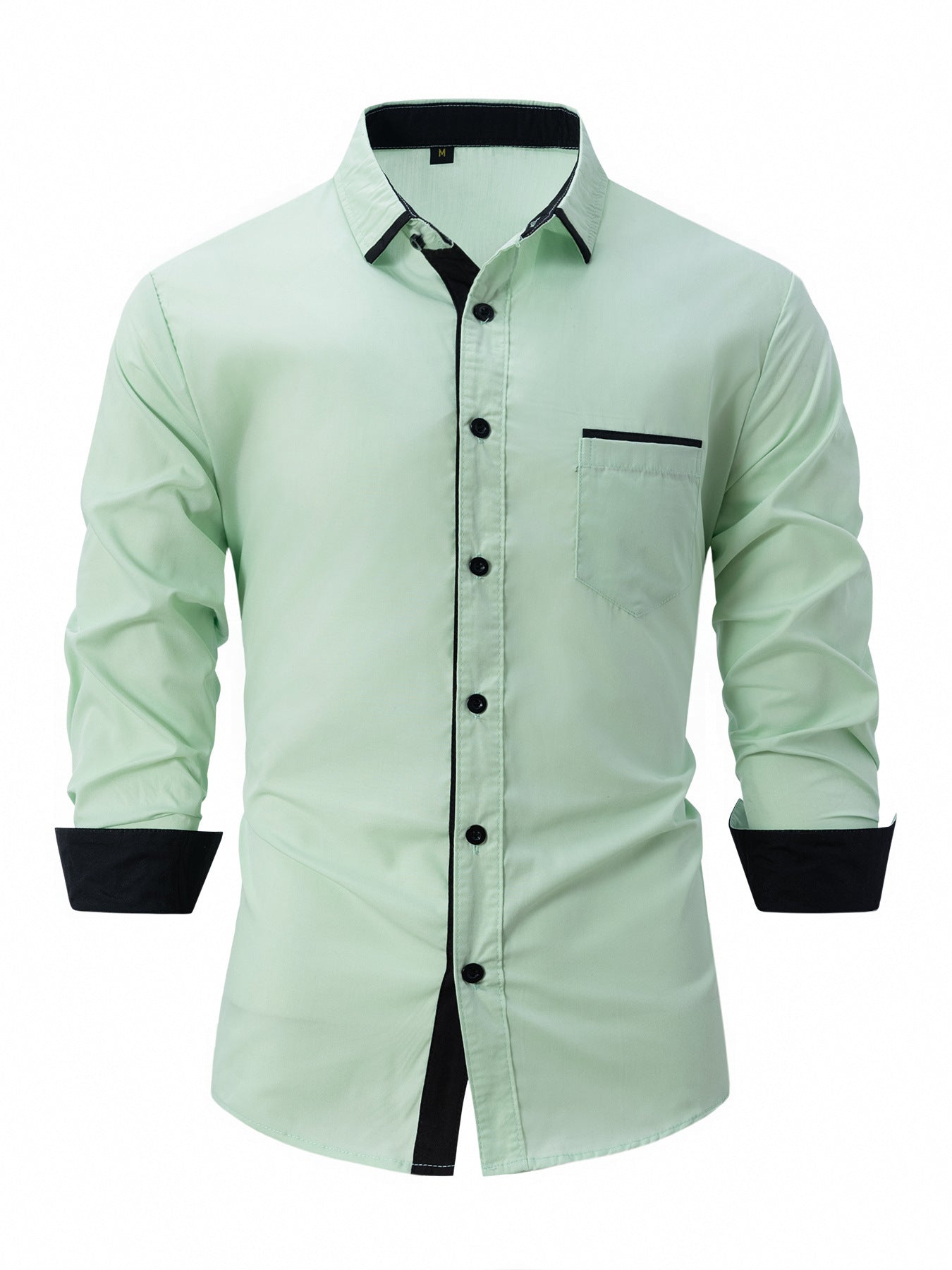 Camisa de Negocios Slim de Rayas en Algodón Ideal para Primavera y Otoño