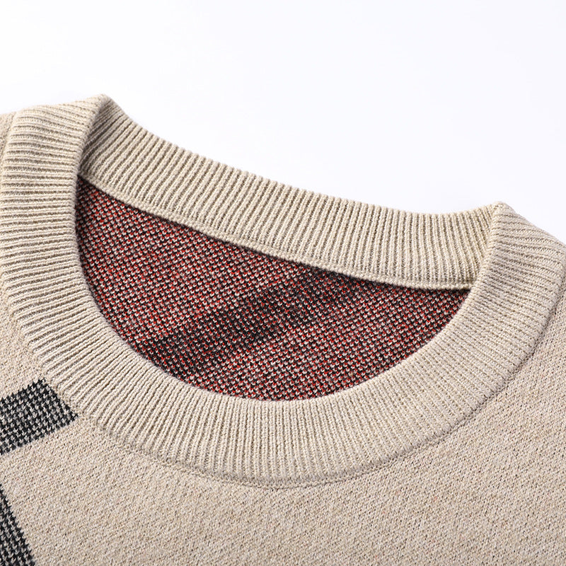 Sweater holgado estampado para hombre – Ideal para otoño