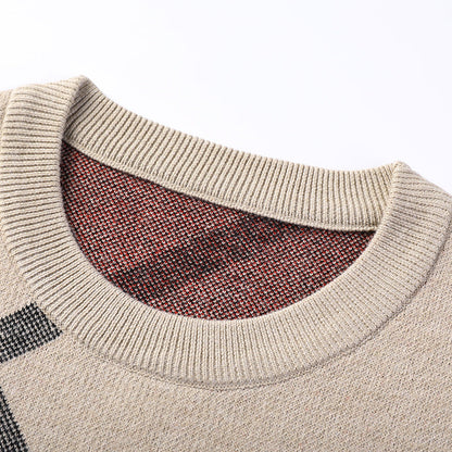 Sweater holgado estampado para hombre – Ideal para otoño