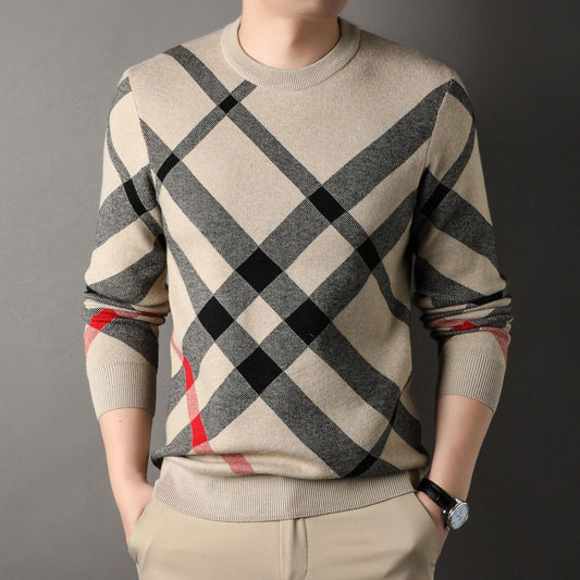 Sweater holgado estampado para hombre – Ideal para otoño