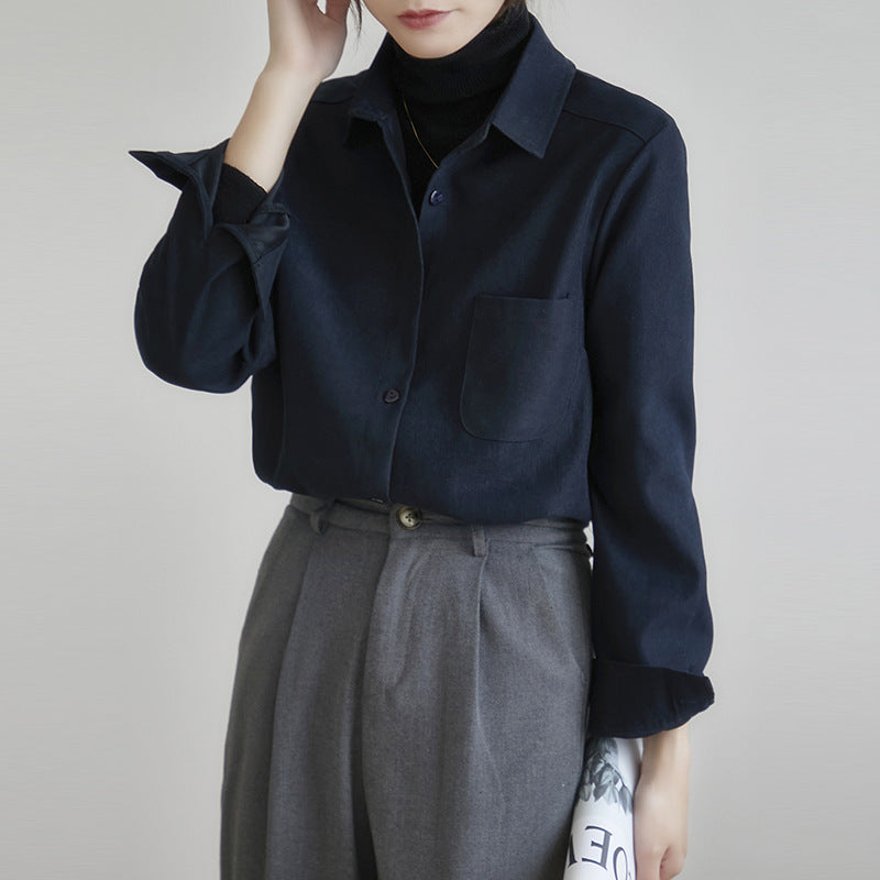 Camisa de Vestir para Mujer de Pana con Manga Larga | Ideal para Otoño e Invierno