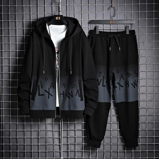 Conjunto Deportivo con Capucha Degradé para Hombre – Ideal para Primavera y Otoño
