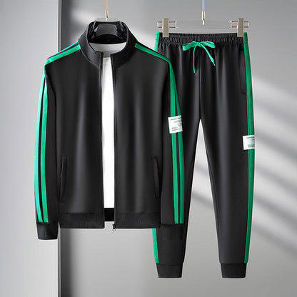 Conjunto de Cardigan Deportivo con Cremallera para Hombre de Dos Piezas | Ideal para Todas las Estaciones