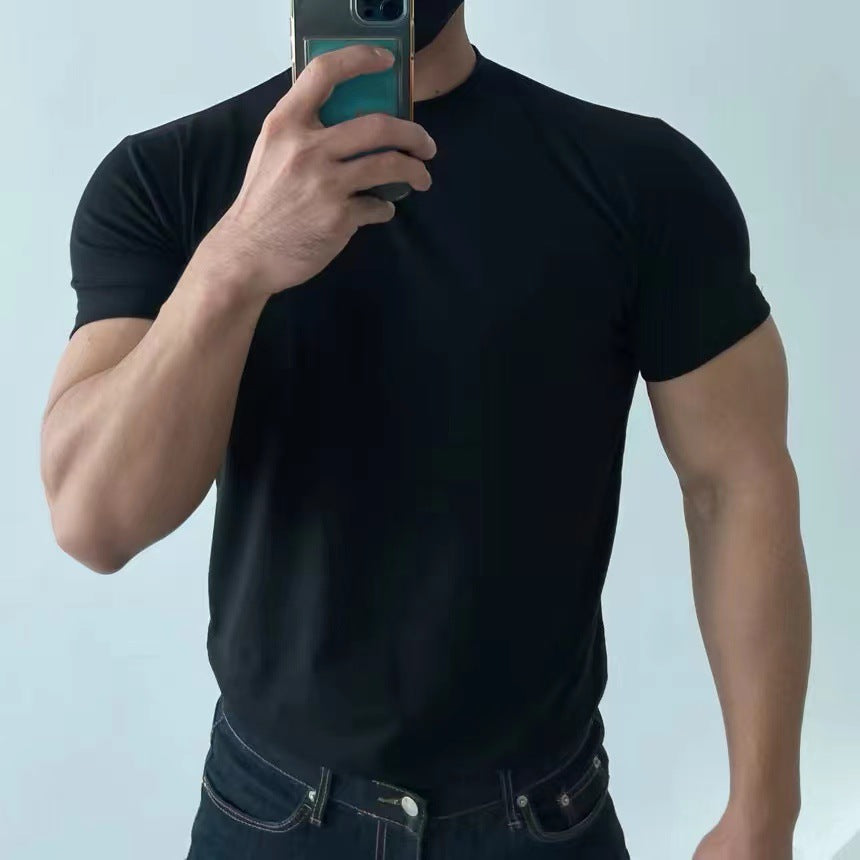 Camiseta Hombre Manga Corta Ajustada y Transpirable – Ideal para Verano