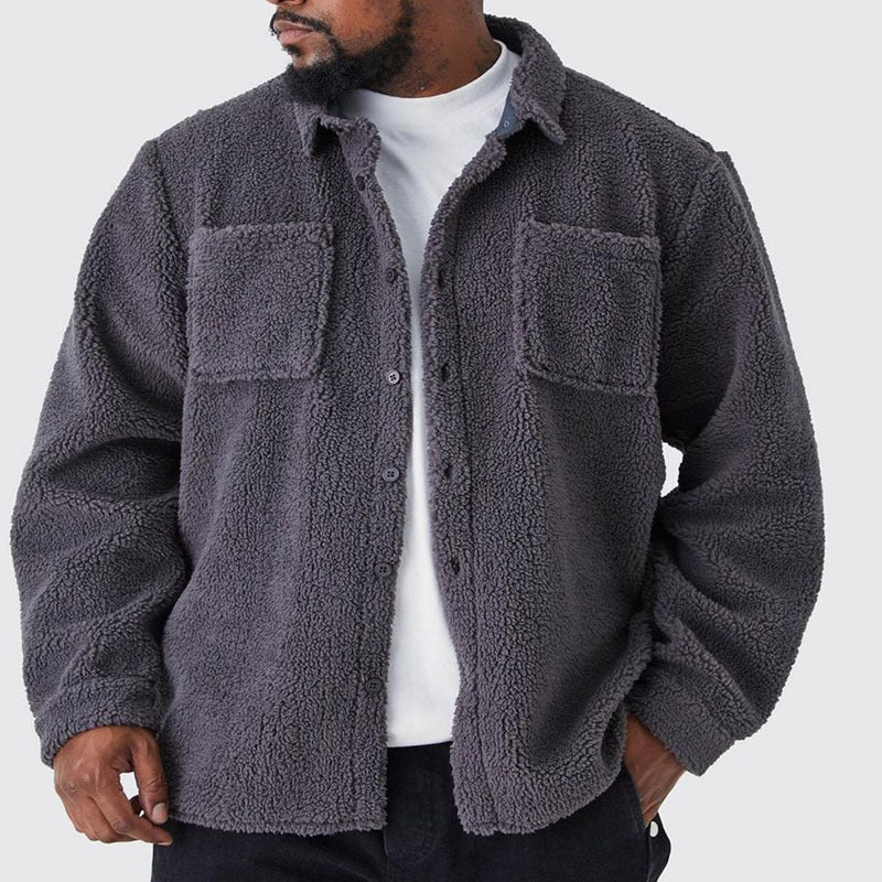 Chaqueta Cardigan Tejida Holgada para Hombre con Cuello Polo | Ideal para Otoño y Primavera