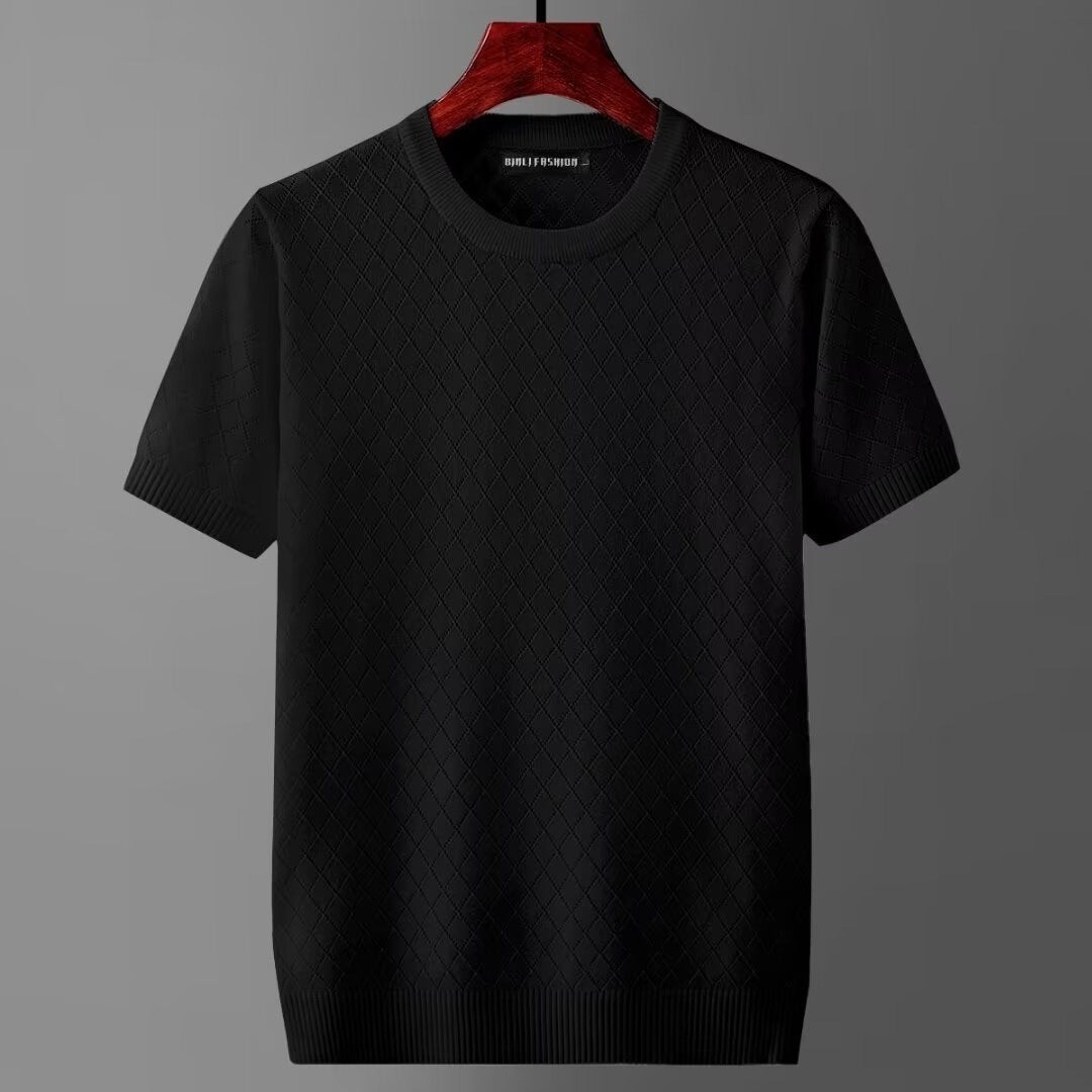 Sudadera Ligera de Manga Corta con Corte para Hombres, Ideal para el Verano