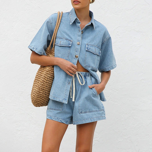 Conjunto Holgado de Camisa de Manga Corta y Shorts | Ideal para el Verano