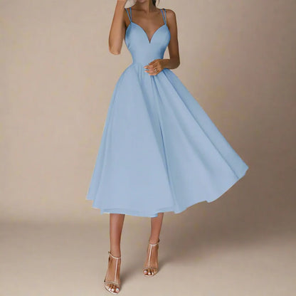 Vestido sin mangas con escote en V y tirantes delicados | Ideal para el verano