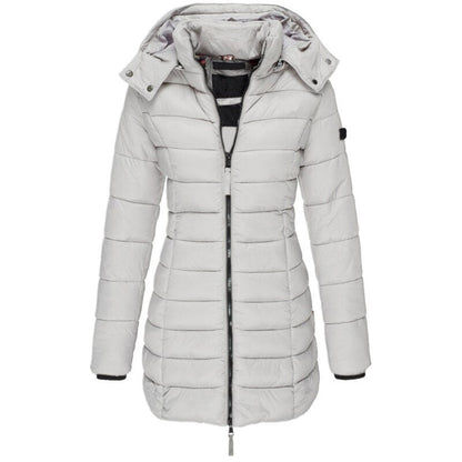 Chaqueta acolchada con capucha y cremallera I Ideal para otoño e invierno