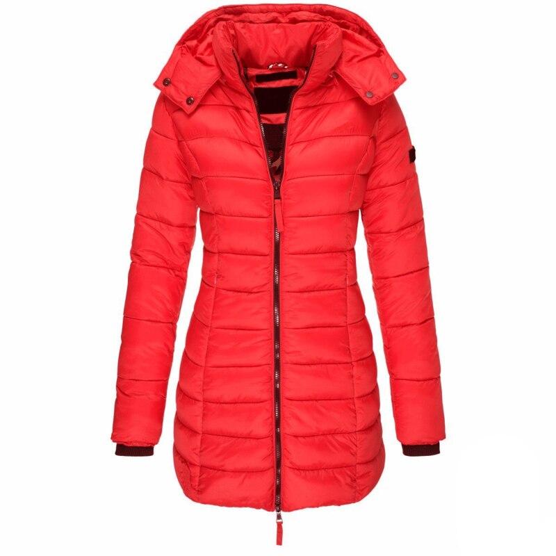 Chaqueta acolchada con capucha y cremallera I Ideal para otoño e invierno