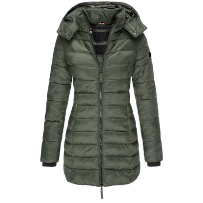 Chaqueta acolchada con capucha y cremallera I Ideal para otoño e invierno