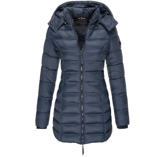 Chaqueta acolchada con capucha y cremallera I Ideal para otoño e invierno