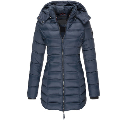 Chaqueta acolchada con capucha y cremallera I Ideal para otoño e invierno