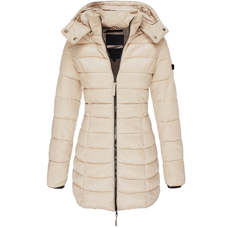 Chaqueta acolchada con capucha y cremallera I Ideal para otoño e invierno