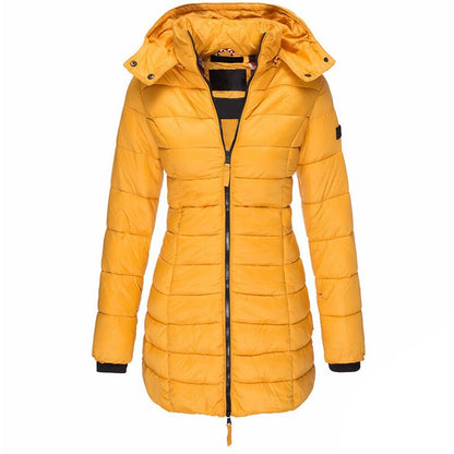 Chaqueta acolchada con capucha y cremallera I Ideal para otoño e invierno