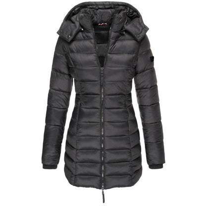 Chaqueta acolchada con capucha y cremallera I Ideal para otoño e invierno