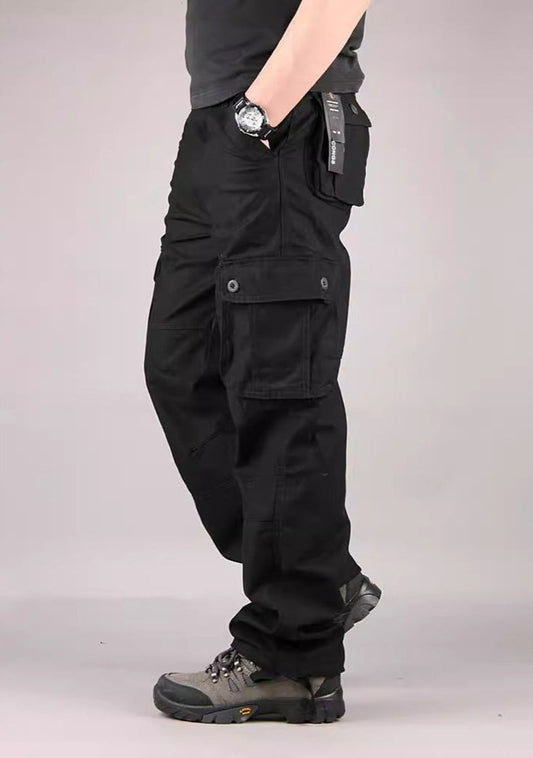 Pantalones de Trabajo Sueltos para Hombre con Múltiples Bolsillos, Ideales para Primavera y Otoño