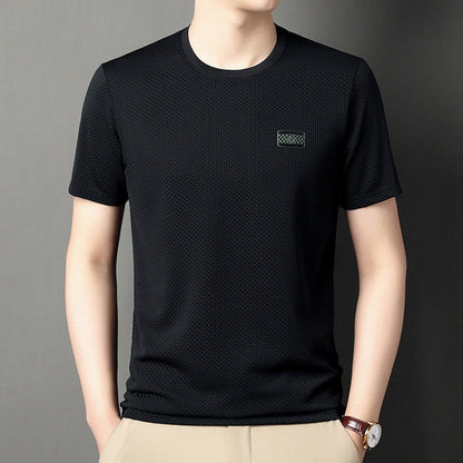 Pullover Jacquard de Manga Corta para Hombres – Ideal para el Verano