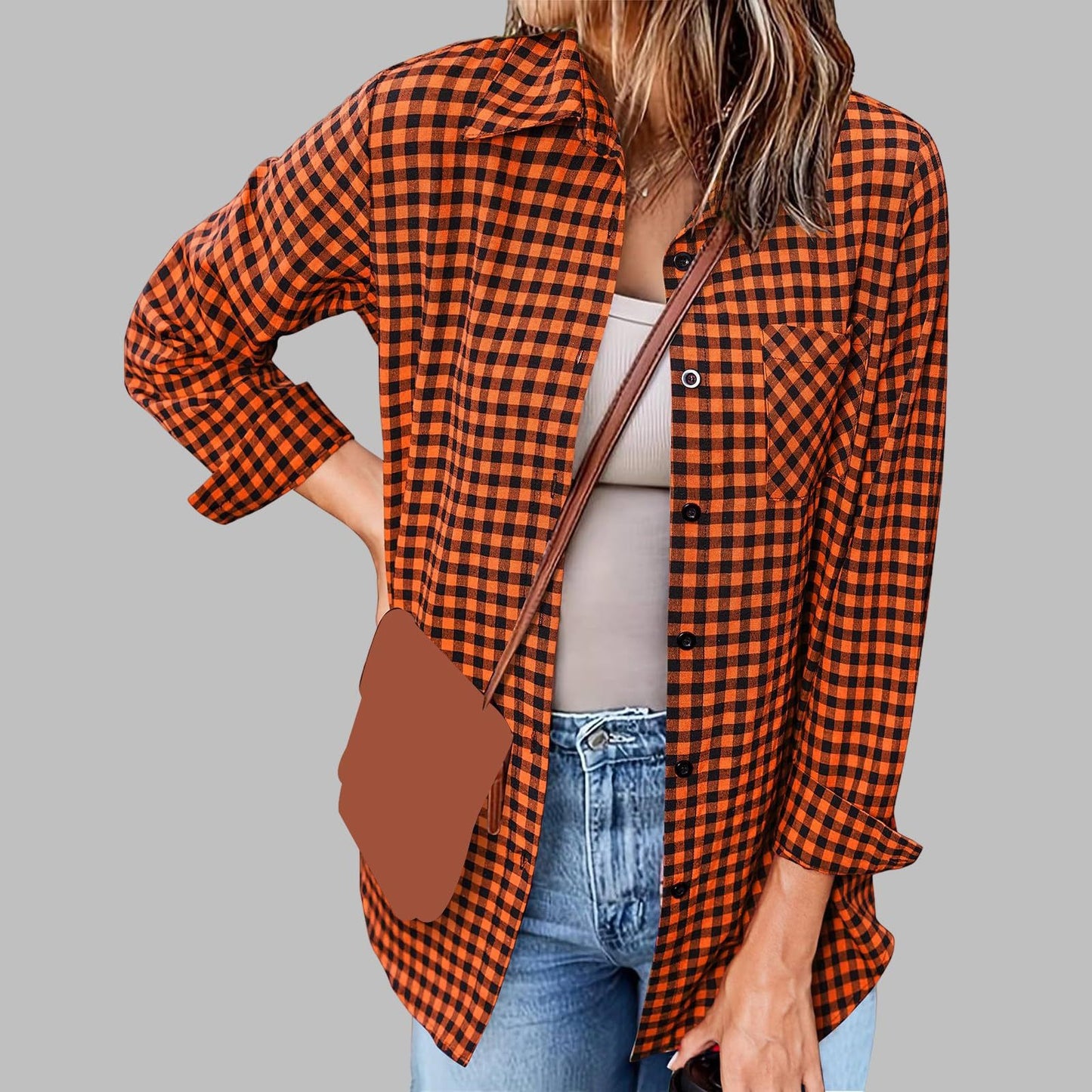 Camisa Holgada de Cuadros con Mangas Largas | Ideal para Primavera y Otoño