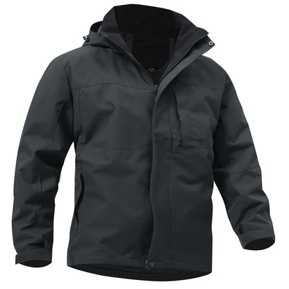 Chaqueta Ligera con Capucha y Bolsillos con Cremallera para Hombre | Ideal para Primavera y Otoño