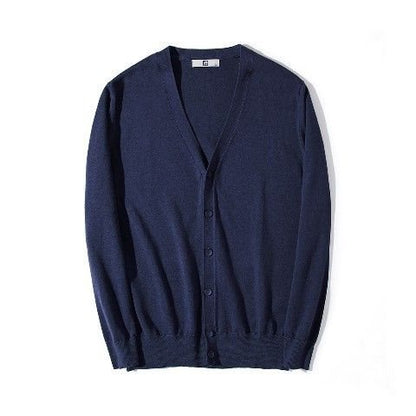 Suéter de Cuello en V Holgado de Manga Larga para Hombres, Ideal para Primavera y Otoño