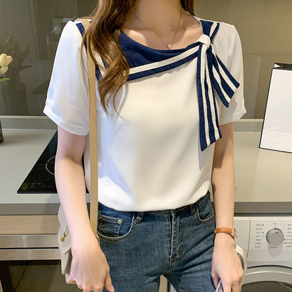 Blusa de Chifón con Lazo y Manga Larga | Ideal para Primavera