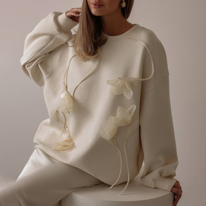 Suéter Holgado Jacquard Floral | Ideal para Primavera y Otoño