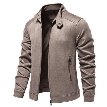 Chaqueta de Trabajo de Ante para Hombres con Forro de Poliéster | Ideal para Otoño y Primavera