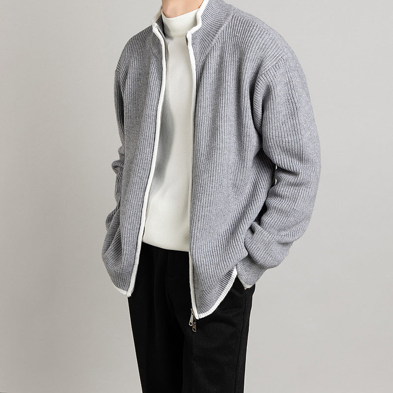 Chaqueta Cardigán Holgada de Poliéster para Hombre | Ideal para Otoño y Primavera