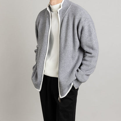 Chaqueta Cardigán Holgada de Poliéster para Hombre | Ideal para Otoño y Primavera