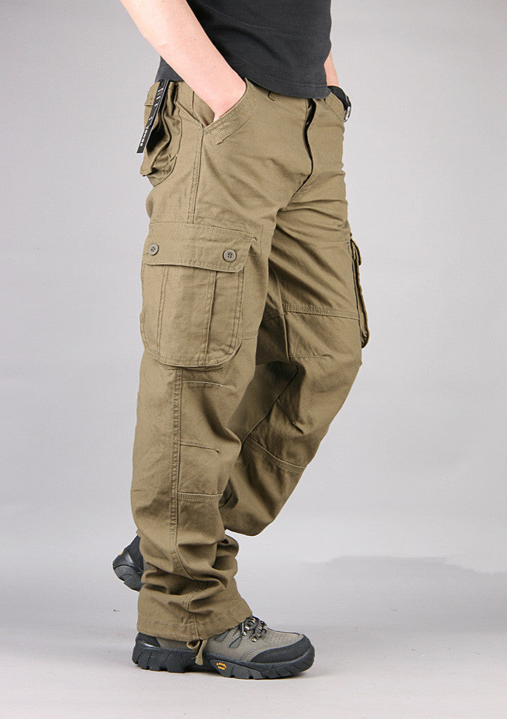 Pantalones de Trabajo Sueltos para Hombre con Múltiples Bolsillos, Ideales para Primavera y Otoño