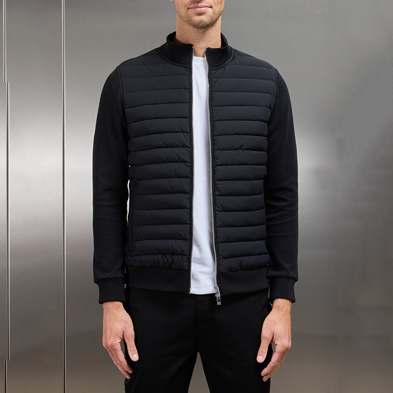 Chaqueta Ligera de Punto con Cuello Alto para Hombre | Ideal para Primavera y Otoño