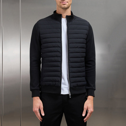 Chaqueta Ligera de Punto con Cuello Alto para Hombre | Ideal para Primavera y Otoño