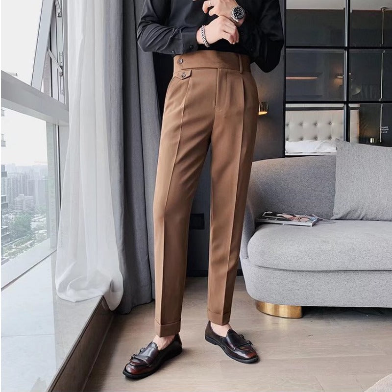 Pantalones Slim Fit de Pierna Recta Ideales para Primavera y Otoño
