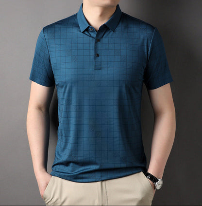 Camiseta de Manga Corta para Hombre en Seda Fina de Hielo – Ideal para Verano