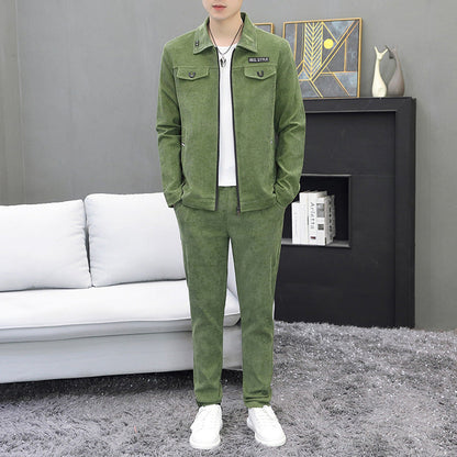 Traje de Dos Piezas de Pana para Hombre | Ideal para Otoño e Invierno