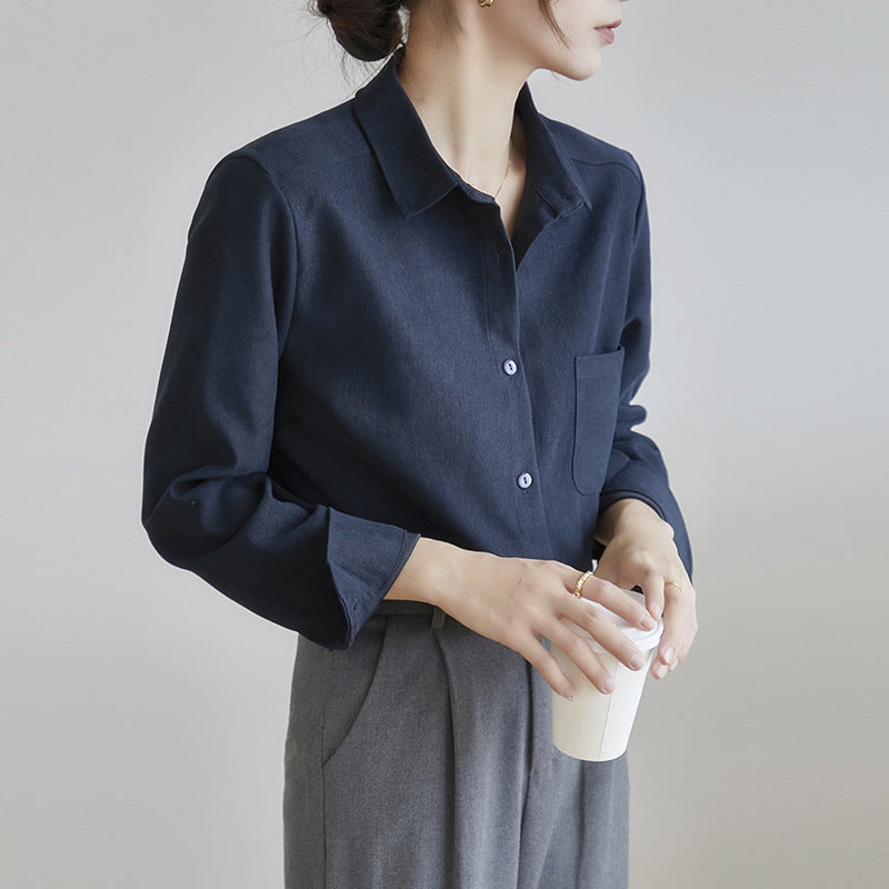 Camisa de Vestir para Mujer de Pana con Manga Larga | Ideal para Otoño e Invierno