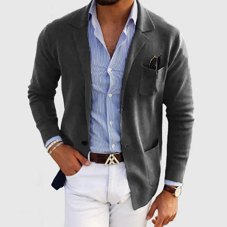 Blazer Clásico de Hombre de un Solo Botón | Ideal para Otoño e Invierno
