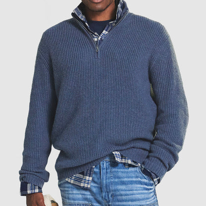 Suéter de Punto con Cremallera para Hombre I Ideal para Otoño e Invierno
