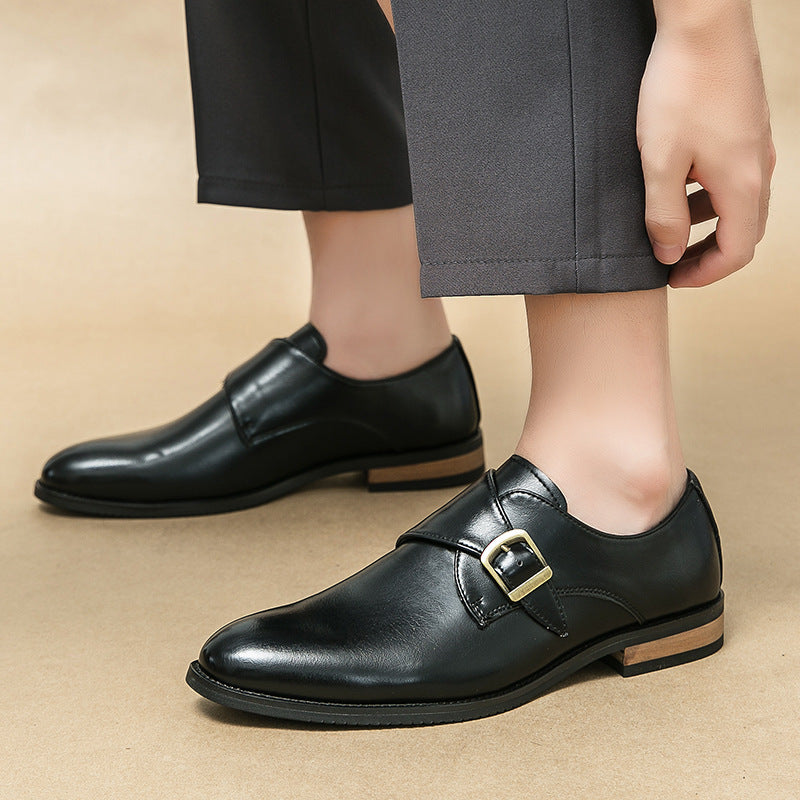 Zapatos de Vestir Deslizantes para Hombre en Piel con Suela Aumentadora de Altura | Ideal para Todas las Temporadas