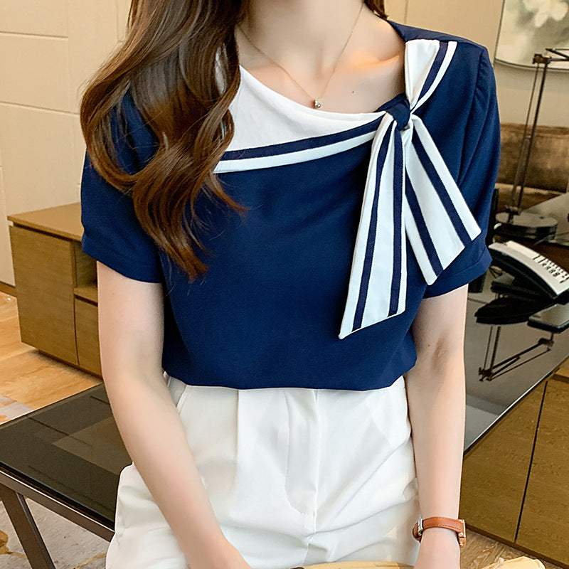 Blusa de Chifón con Lazo y Manga Larga | Ideal para Primavera